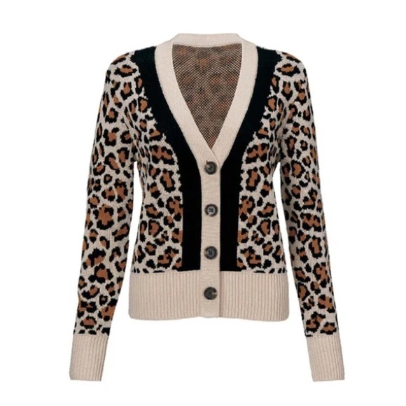 CAbi Nine Lives Cardigan leopard print size XS - Picture 1 of 8